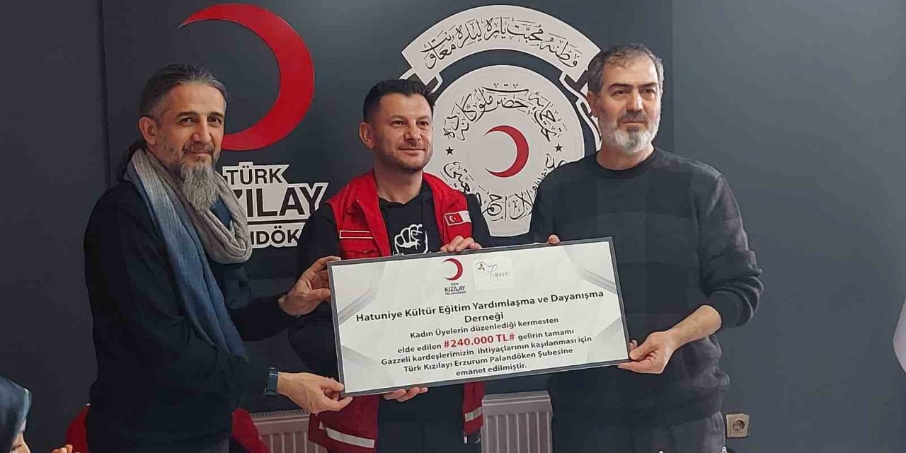 Erzurumlu hanımlardan Gazze’ye destek