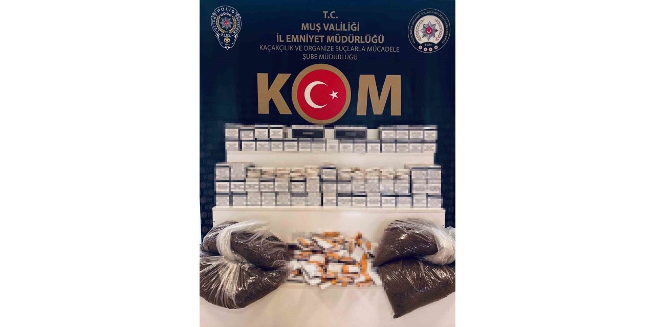 Muş’ta kargo ile kaçak tütün sevkiyatı polise takıldı