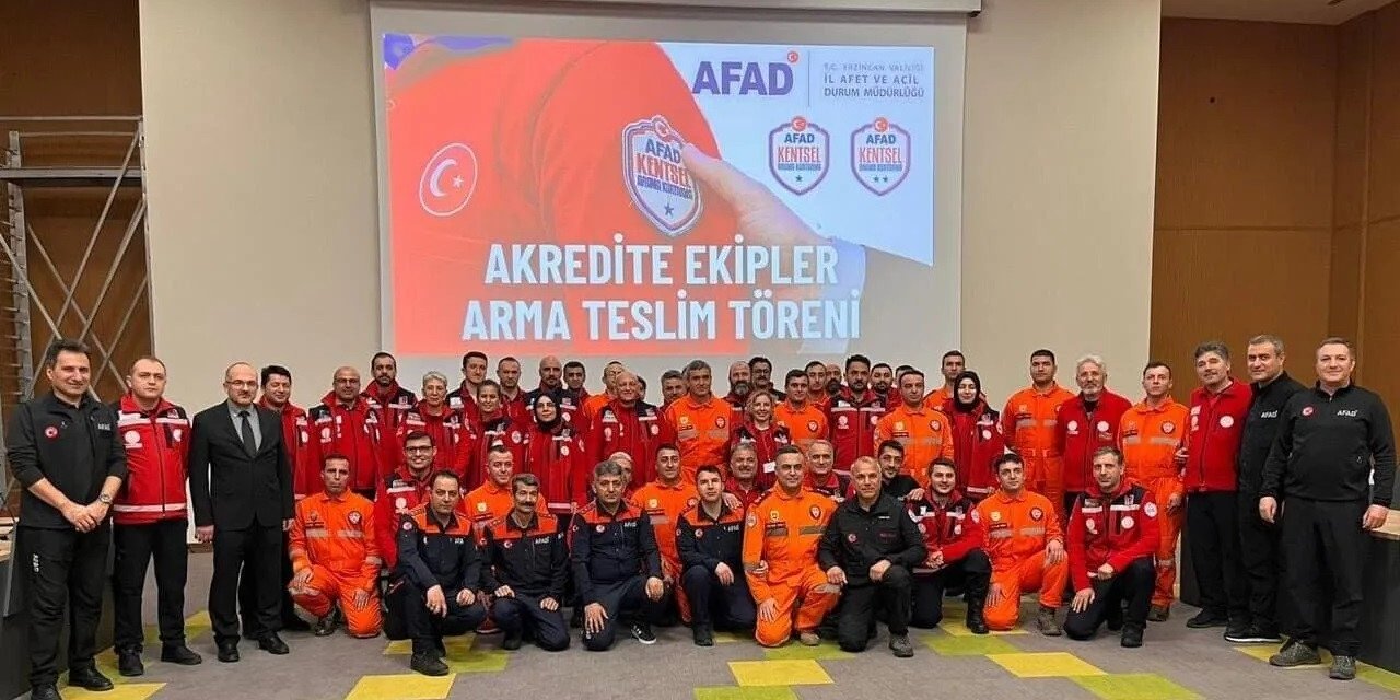 Erzincan’da arama kurtarma ekiplerine akreditasyon töreni
