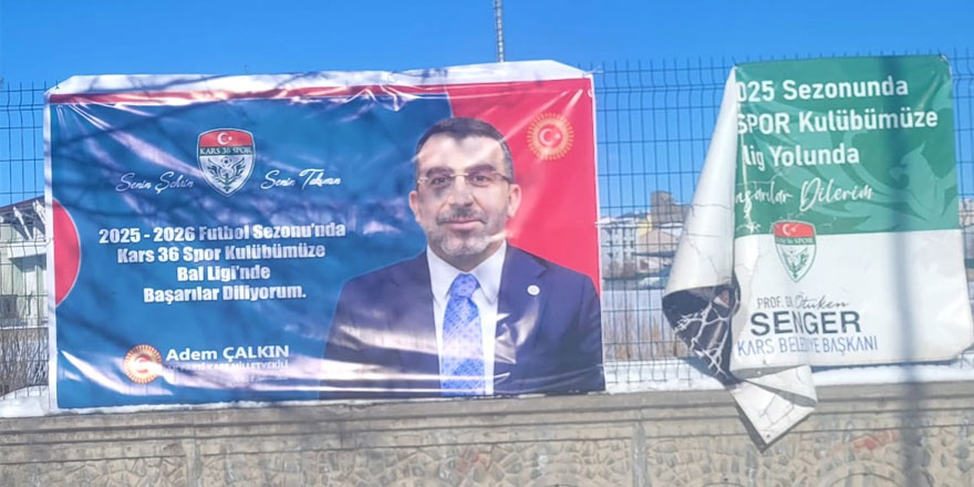 Milletvekili Adem Çalkın’ın pankartı stadyumdan kaldırıldı