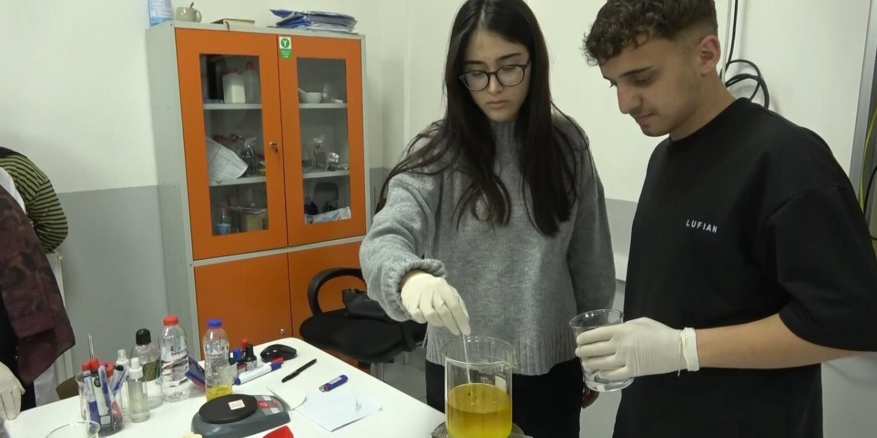 Öğrencilerden örnek proje: Atık yağlar sıvı sabuna dönüşüyor