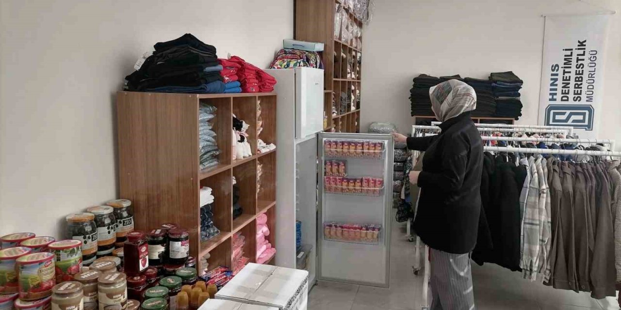 Hınıs adliyesinde sosyal market açıldı