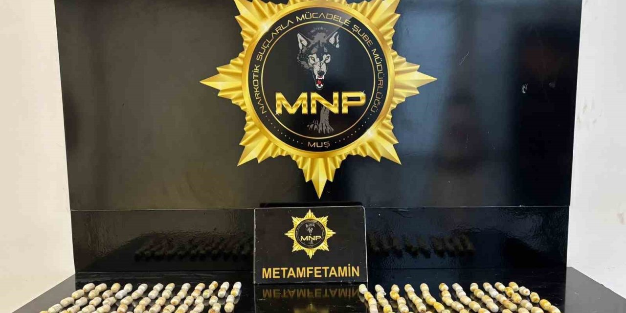 Muş’ta 1 kilo 333 gram metamfetamin ele geçirildi