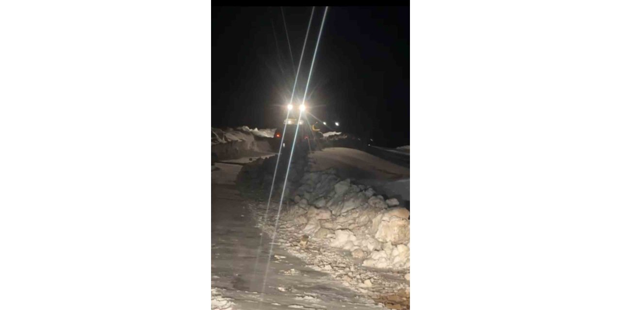 Muş’ta fırtına nedeniyle köy yolu ulaşıma kapandı