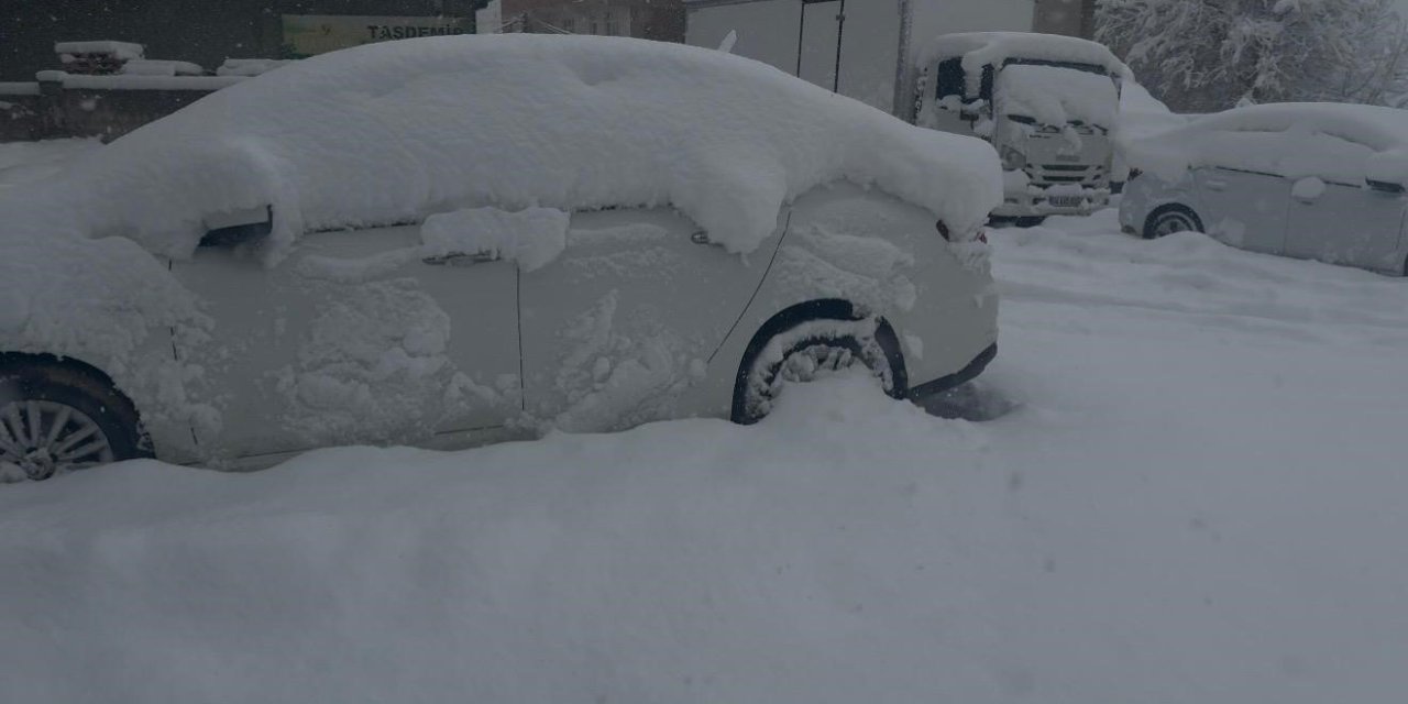 Patnos’ta baharı beklerken 40 santimetre kar yağdı