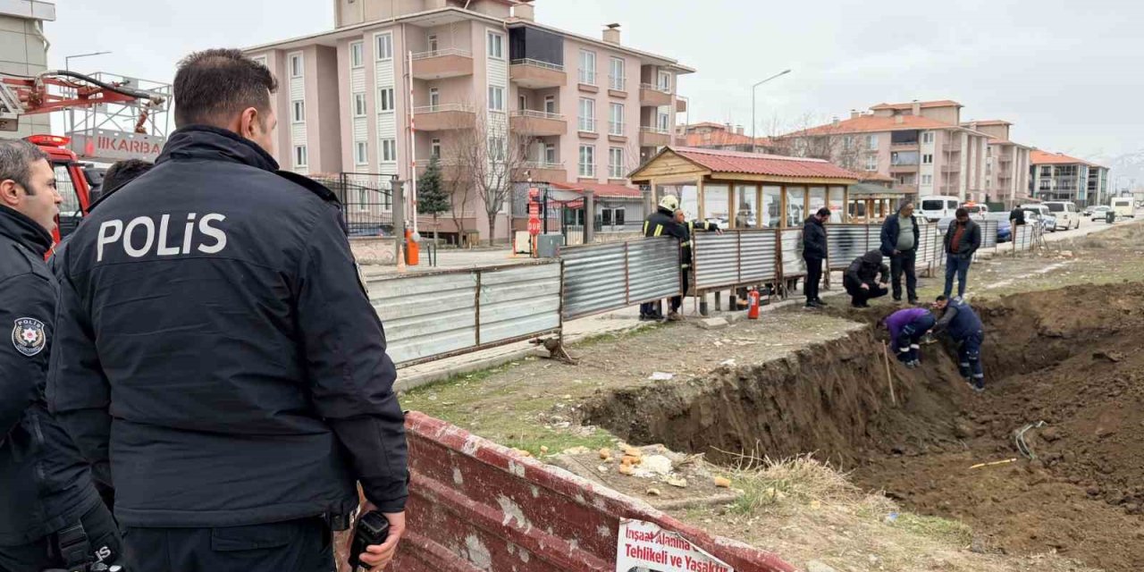 İnşaat alanında doğalgaz hattı koptu, ekipler seferber oldu