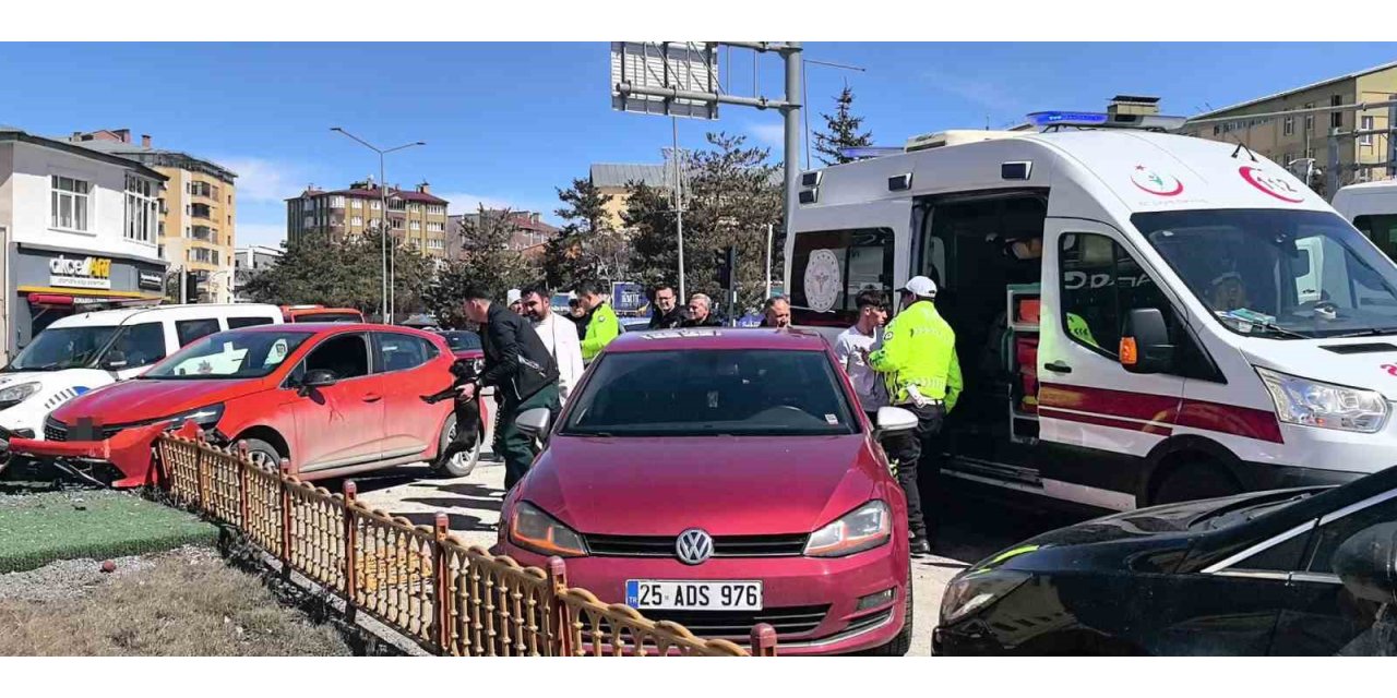 Araç içerisindeki köpek üzerine atlayınca direksiyon hakimiyetini kaybetti