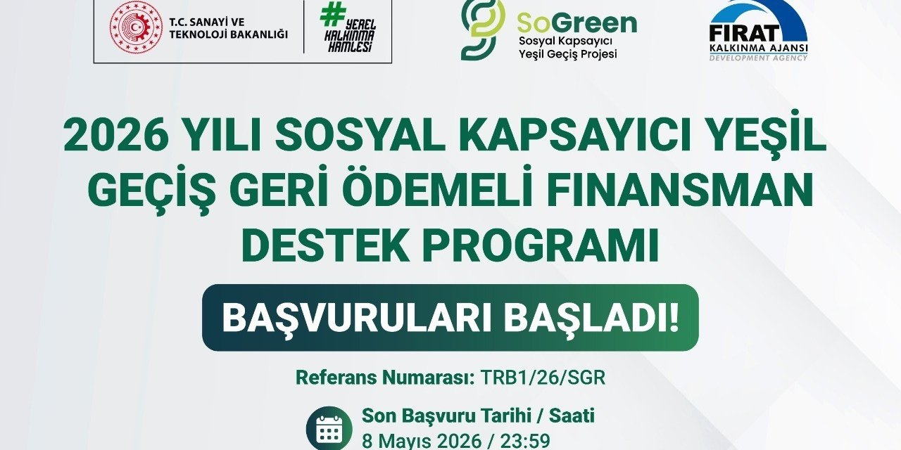 Fırat Kalkınma Ajansı’ndan KOBİ’lere 235 Milyon TL’lik yeşil dönüşüm finansmanı