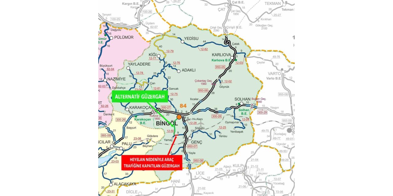 Bingöl’de heyelan tehlikesi