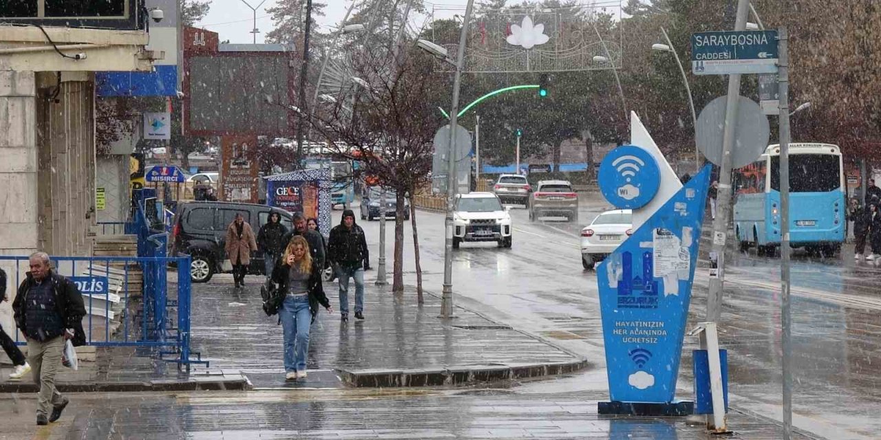 Türkiye baharı yaşarken, Erzurum güne lapa lapa karla uyandı