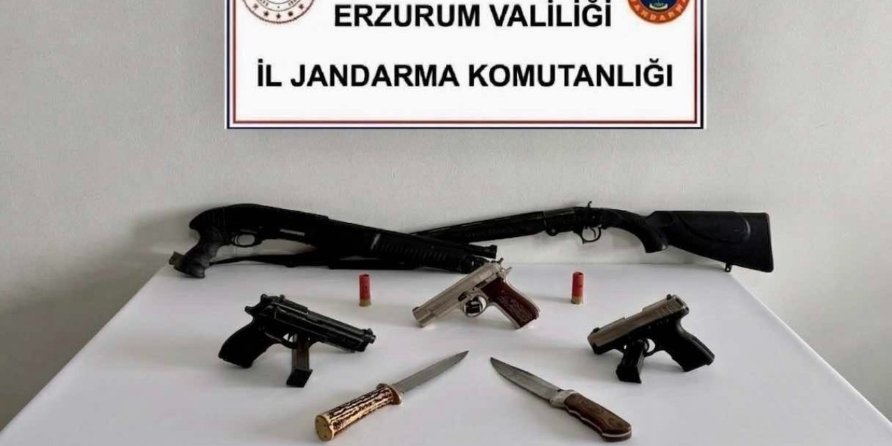 Jandarmadan operasyon: 2 şahıs ve çok sayıda silah yakalandı