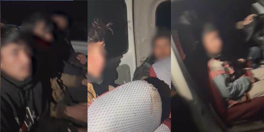 Kars'ta 4 kişilik otomobilden 6'sı göçmen 10 kişi çıktı