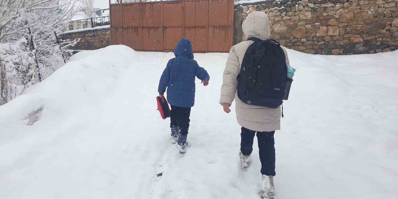 Başkale’de kar yağışı