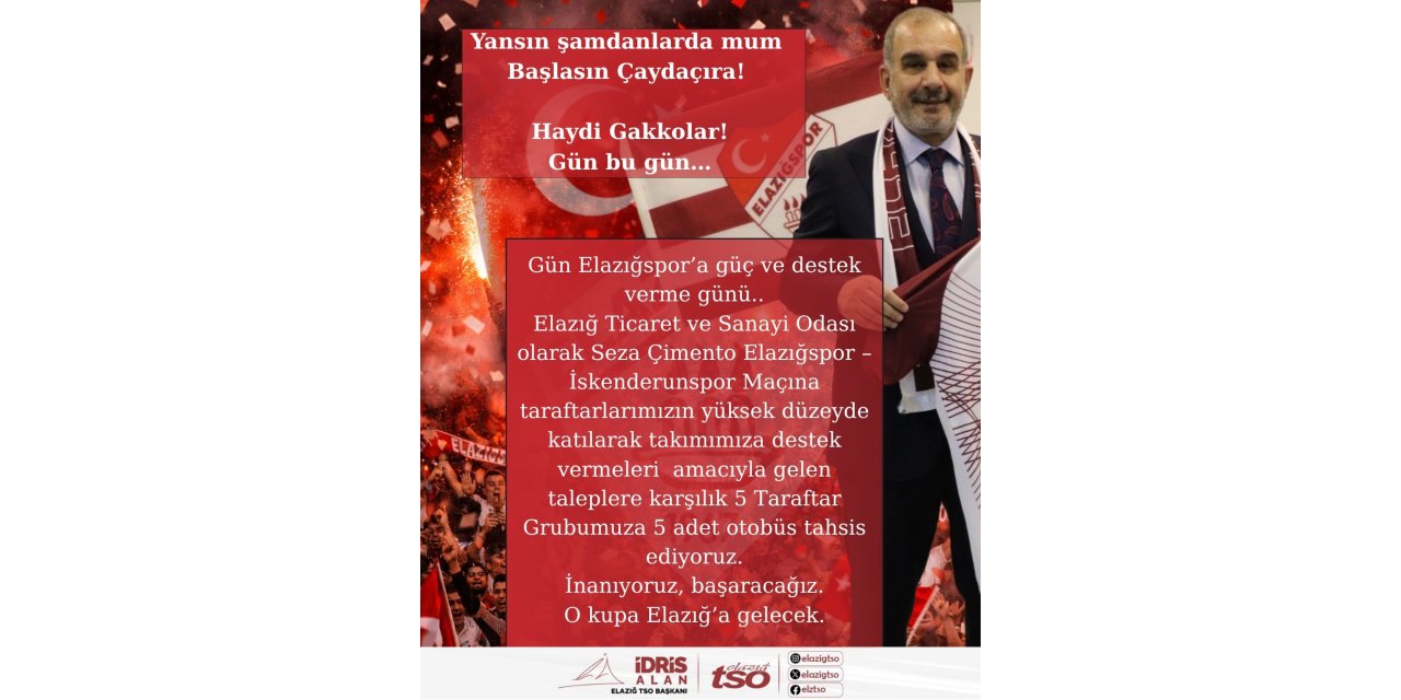 Başkan İdris Alan’dan taraftarlara 5 otobüs tahsisi