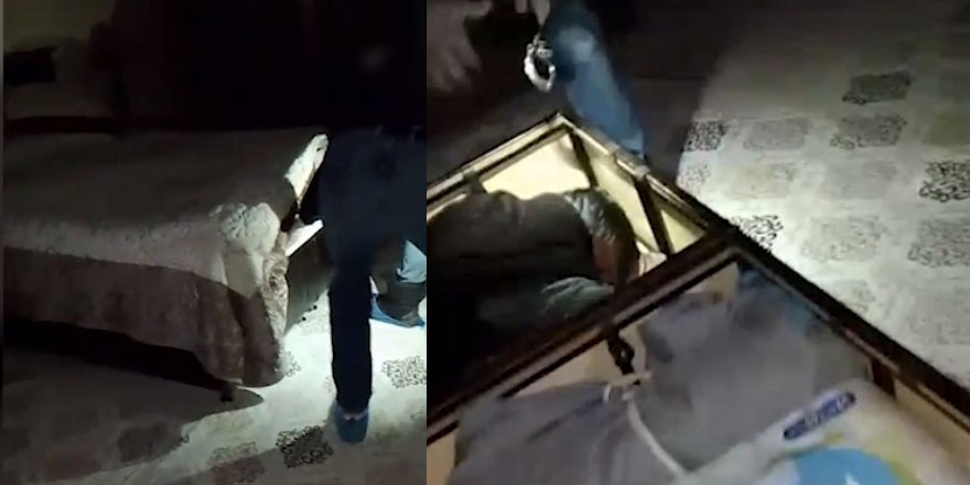 Cezaevi firarisi bazanın içerisinde bulundu