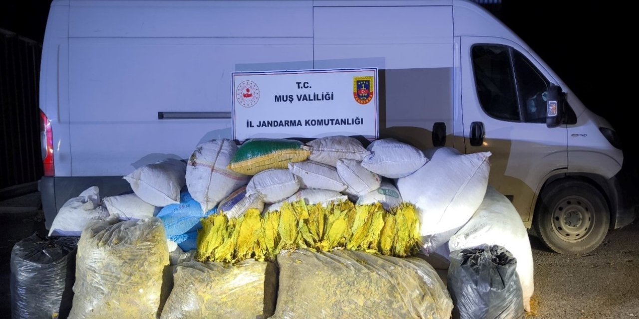 Muş’ta 1 ton 200 kilogram bandrolsüz tütün ele geçirildi