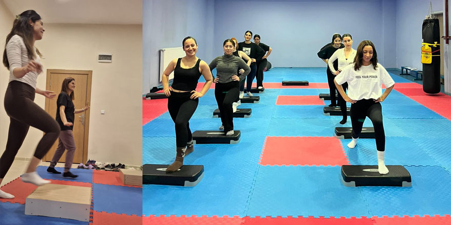 Kars KYK Yurtlarında Step-Aerobik ve Pilates Rüzgarı