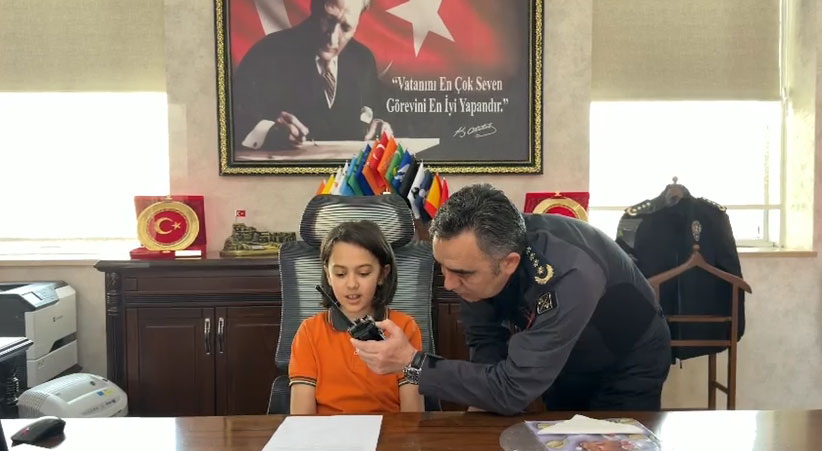 Kars Emniyeti'nde 'Küçük Müdür' görev başında