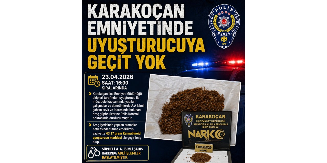 Karakoçan’da uyuşturucuyla mücadele: 1 gözaltı