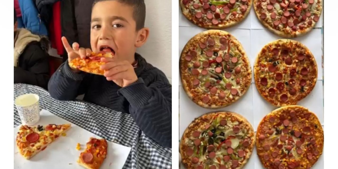 Diyadin’de öğrencilerden renkli pizza etkinliği
