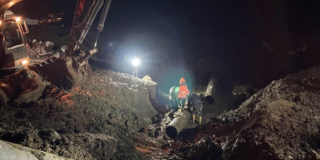 Berçelan’daki büyük su arızası giderildi