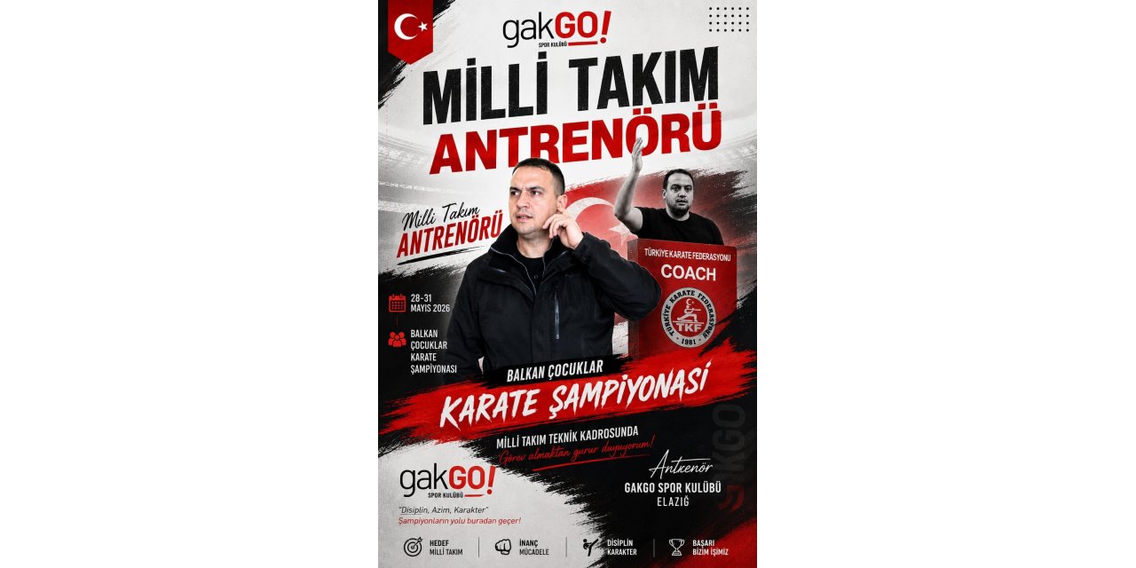 Elazığlı polis memuruna antrenöre milli görev