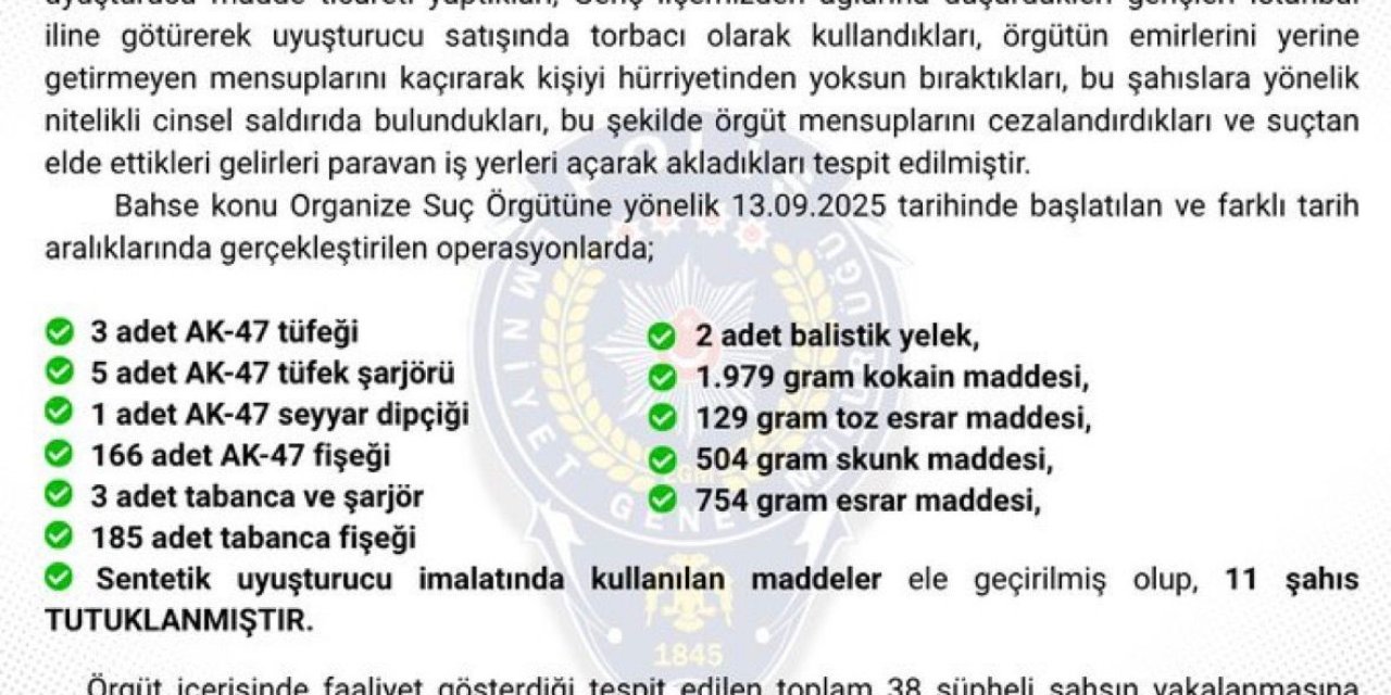 Bingöl merkezli organize suç örgütü operasyonunda 18 tutuklama