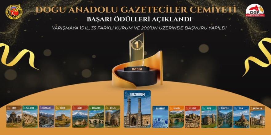Doğu'da yılın gazetecileri seçildi, Kars'a 6 ödül geldi