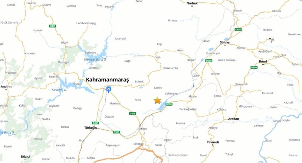 Kahramanmaraş’ta 4.4 büyüklüğünde deprem
