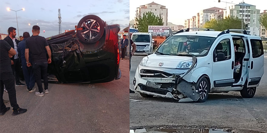 Kars'ta hastane kavşağında kaza: 3'ü çocuk 8 yaralı var