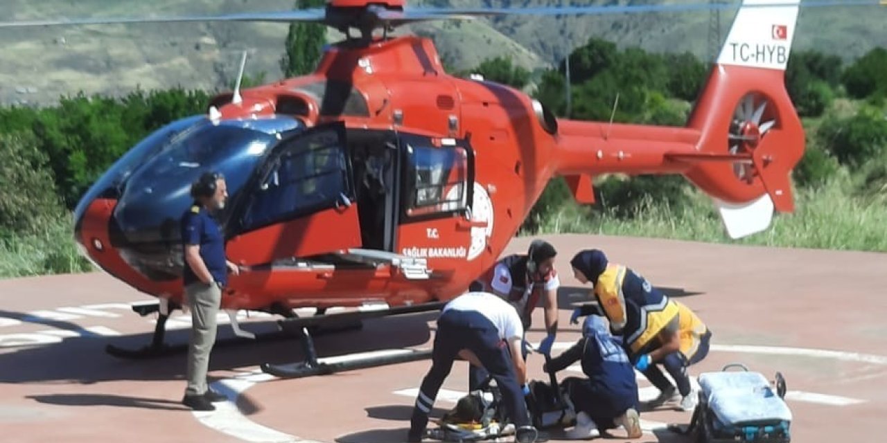 Malatya’da yaralanan vatandaş hava ambulansıyla hastaneye sevk edildi