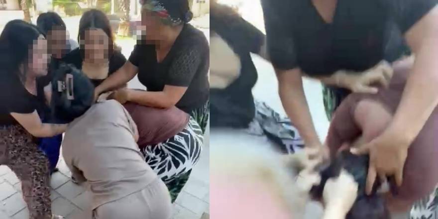 Genç kadını çocuğunun yanında hem dövdüler hem de videoya çektiler