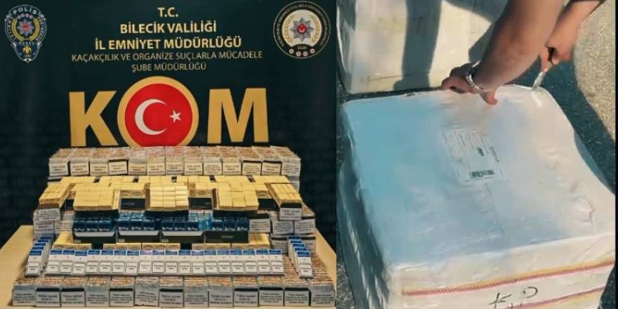 Bilecik'te 28 bin 500 adet doldurulmuş makaron ele geçirilmiş