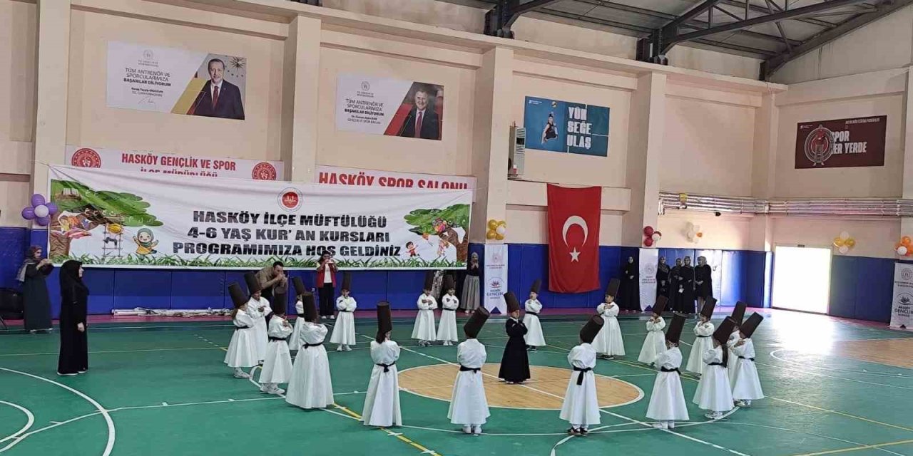 Hasköy’de 4-6 yaş Kur’an Kursu öğrencileri mezuniyet heyecanı yaşadı