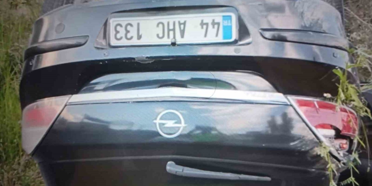Takla atan otomobilin sürücüsü yaralandı