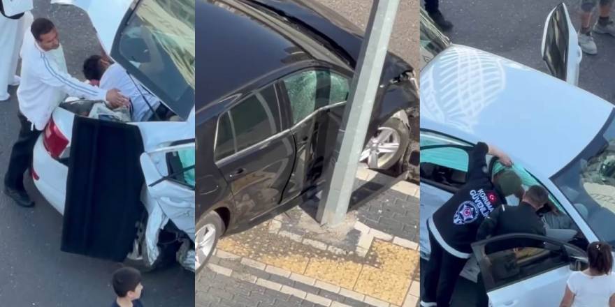 Diyarbakır’da kazada yaralılar otomobilin içinde sıkıştı