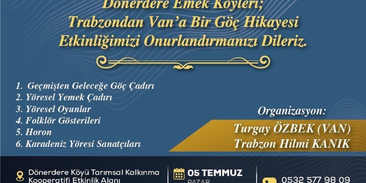 Trabzon’dan Van’a uzanan göçün 61. yıl yönümü