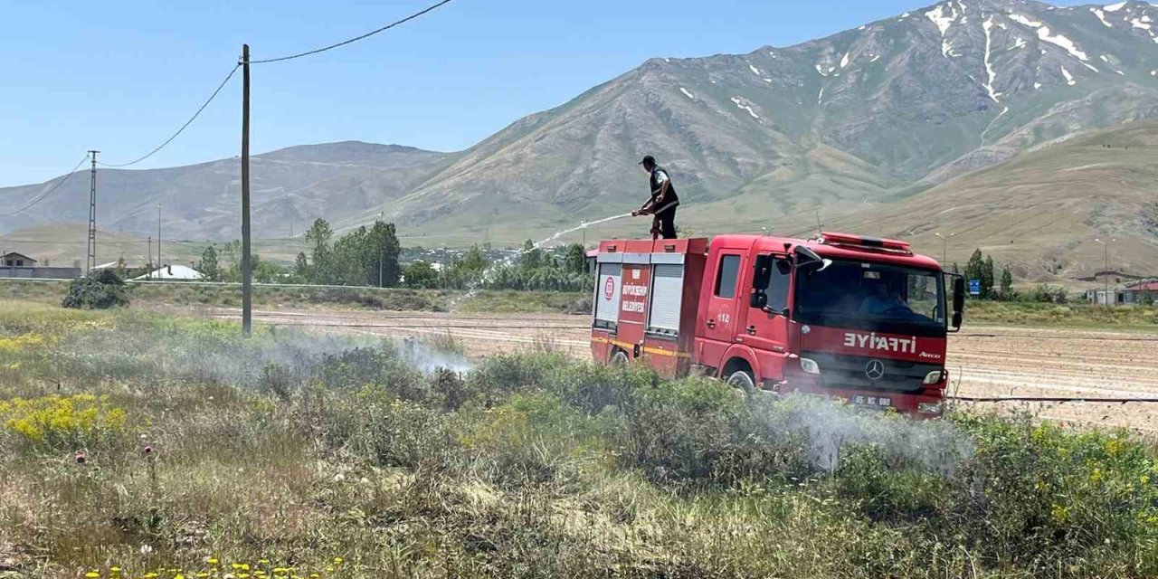 Van’da anız yangını