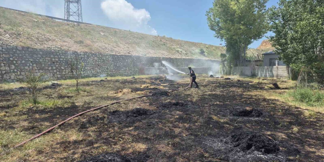 Erciş’te bahçe yangını korkuttu