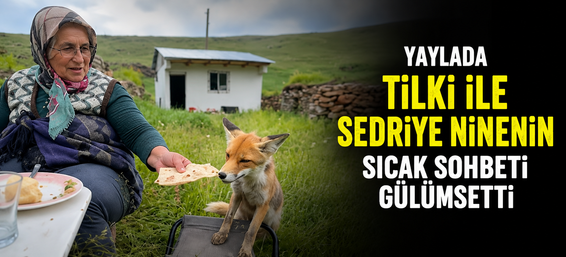 Yaylada Tilki ile Sedriye Ninenin Sıcak Sohbeti Gülümsetti