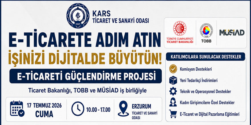 KATSO’dan İşini Dijitale Taşımak İsteyenlere Dev Fırsat: Kars’tan Erzurum’a E-Ticaret Köprüsü