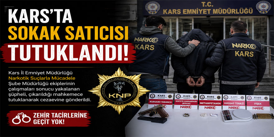 Kars'ta sokak satıcısı tutuklandı!