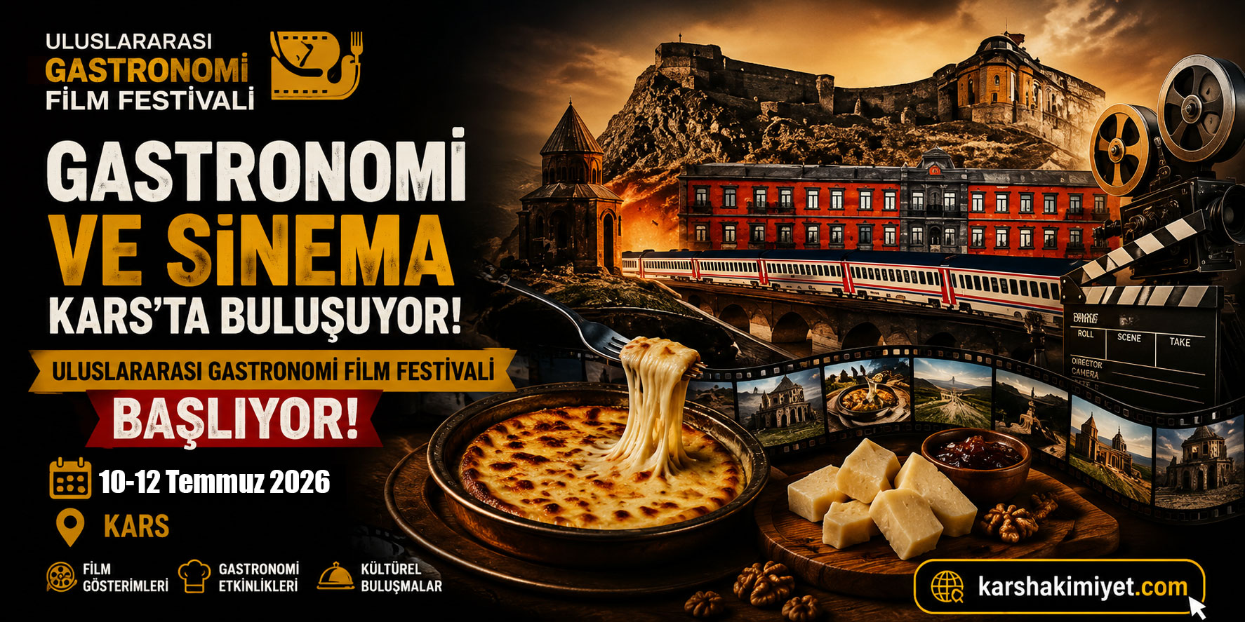 Gastronomi ve Sinema Kars'ta Buluşuyor: Uluslararası Gastronomi Film Festivali Başlıyor