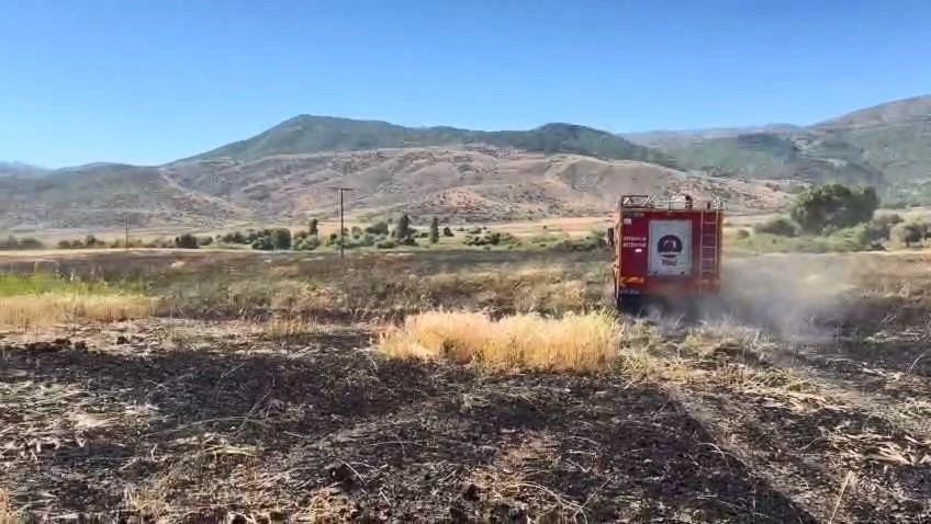 Elazığ’da arazi yangını