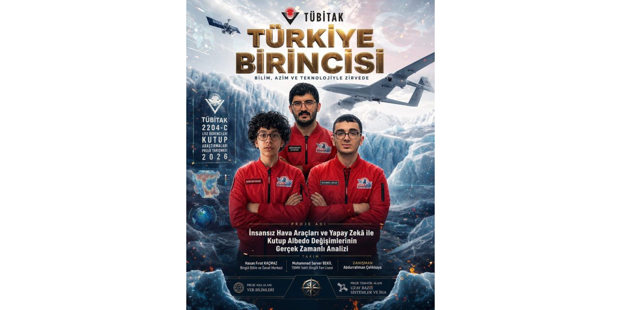 Kutup araştırmaları yarışmasında Türkiye birinciliği Bingöl’ün oldu