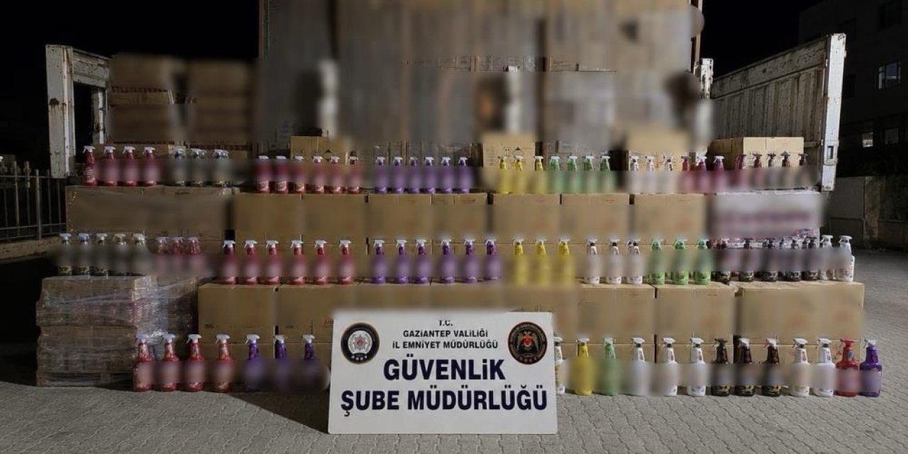 Gaziantep'te 3 milyon 500 bin TL değerinde sahte temizlik ürünü ele geçirildi