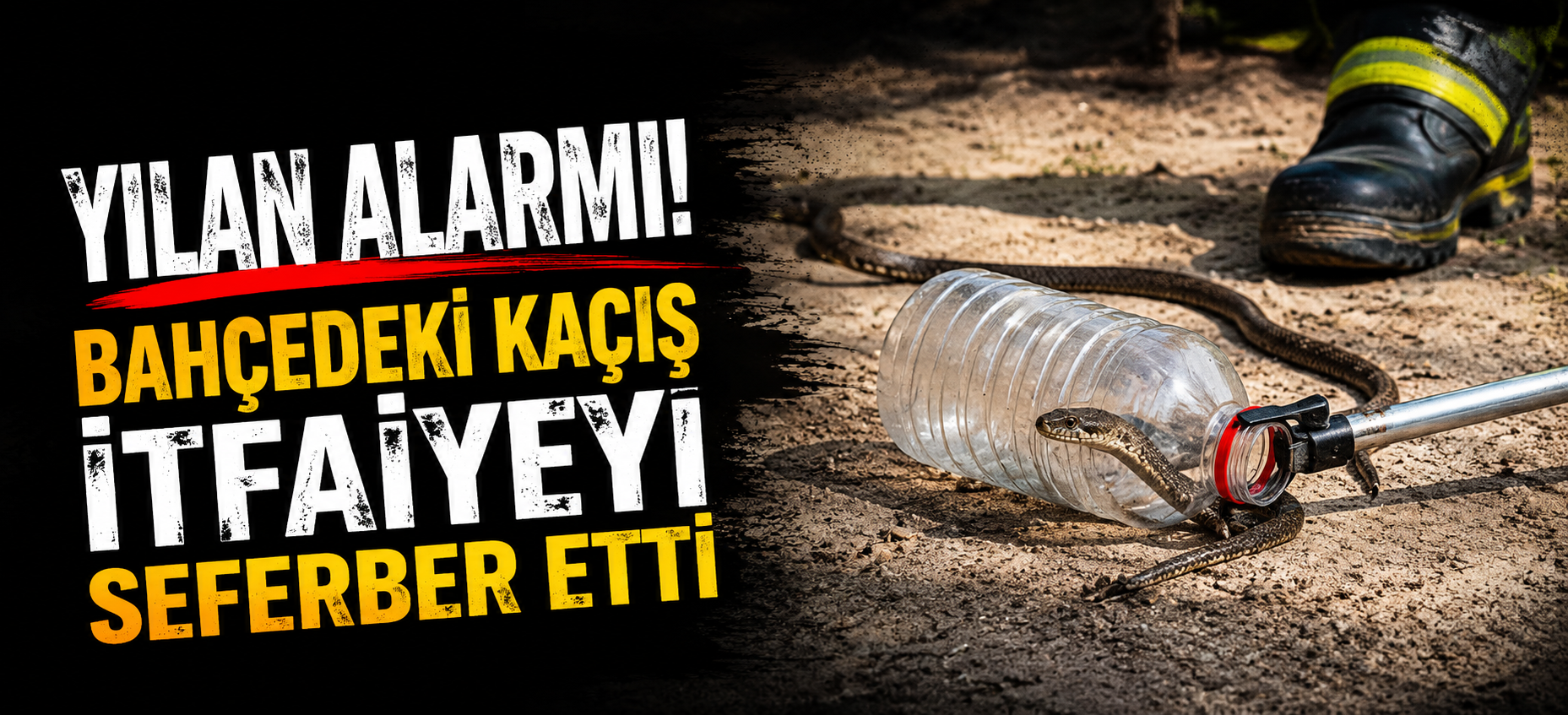 Yılan Alarmı! Bahçedeki Kaçış İtfaiyeyi Seferber Etti
