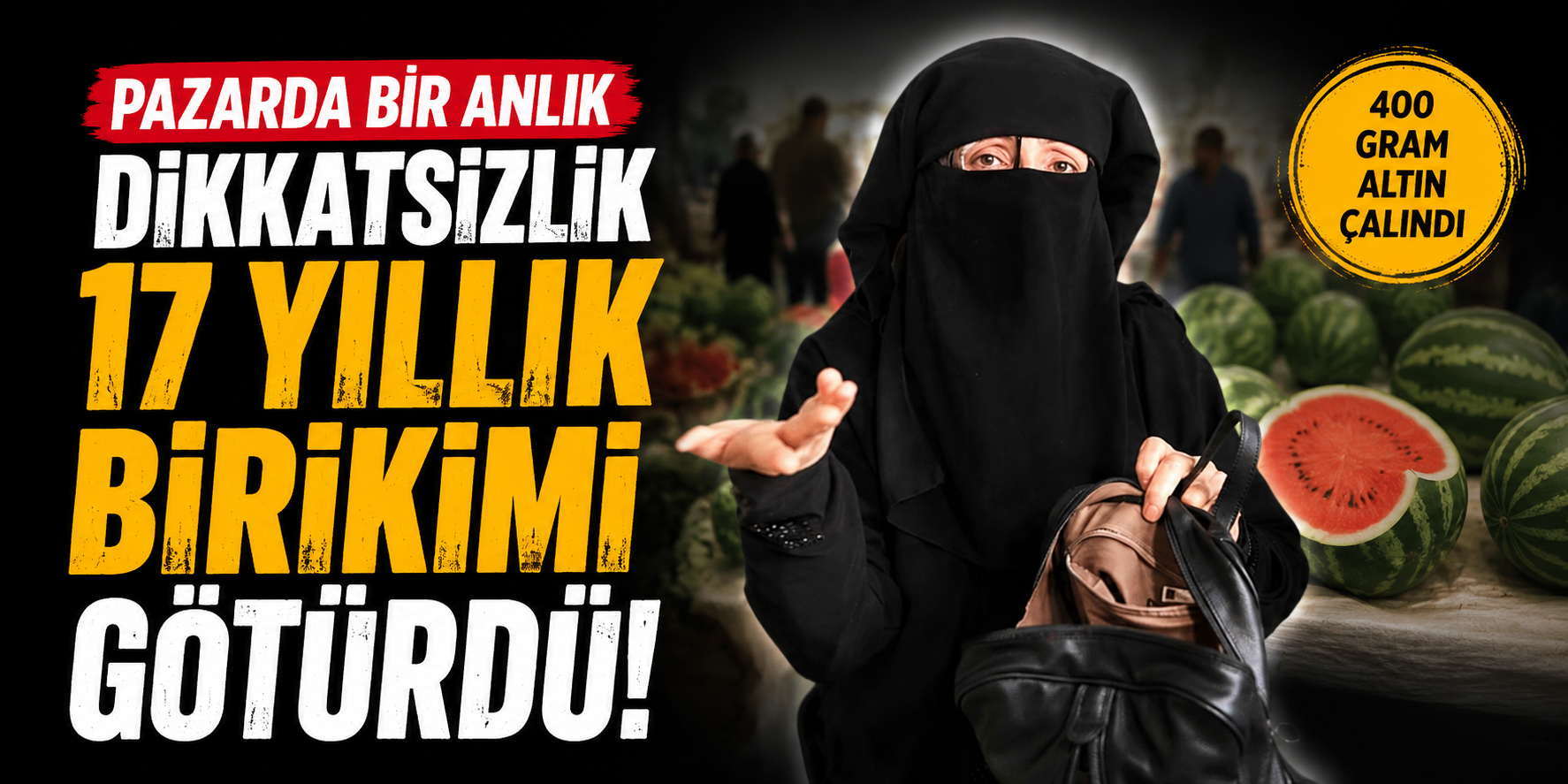 Pazarda Bir Anlık Dikkatsizlik 17 Yıllık Birikimi Götürdü