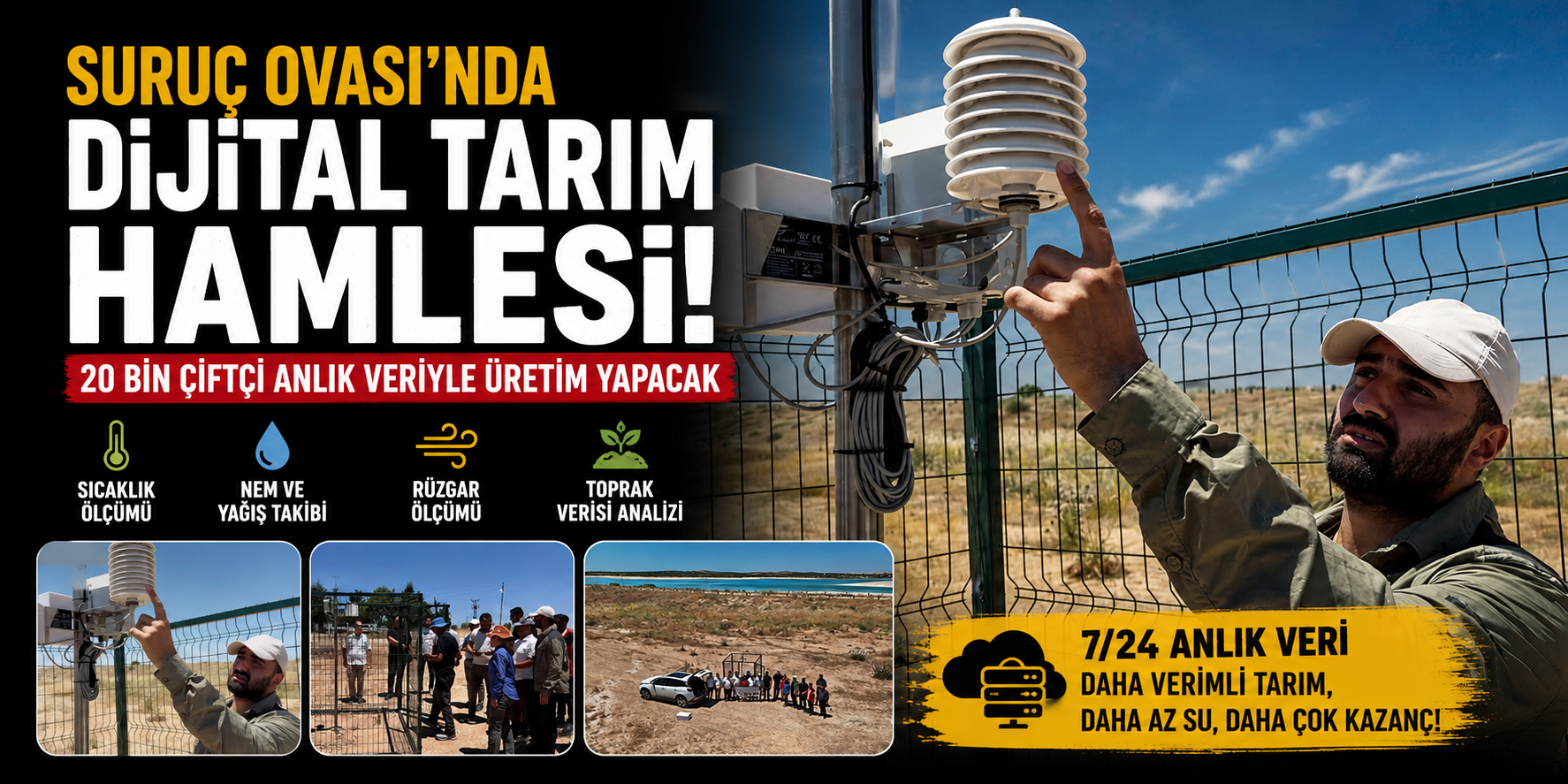 Suruç Ovası’nda Dijital Tarım Hamlesi: 20 Bin Çiftçi Anlık Veriyle Üretim Yapacak