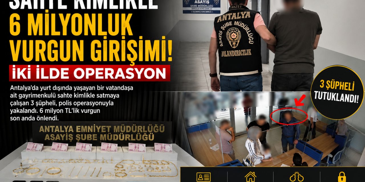 Sahte Kimlikle 6 Milyonluk Vurgun Girişimi: İki İlde Operasyon